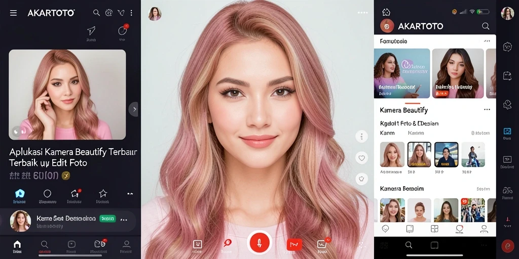 Antarmuka pengguna AKARTOTO yang sederhana dan efektif dalam pengeditan foto.