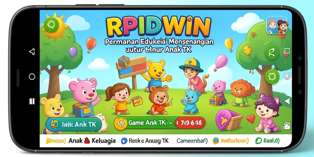 Antarmuka permainan edukatif RPIDWIN yang menarik dan interaktif.