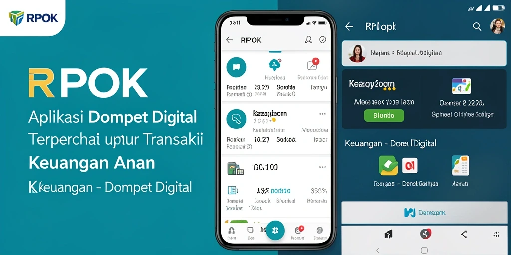Antarmuka RPOK yang modern dan fungsional untuk transaksi Dompet Digital.